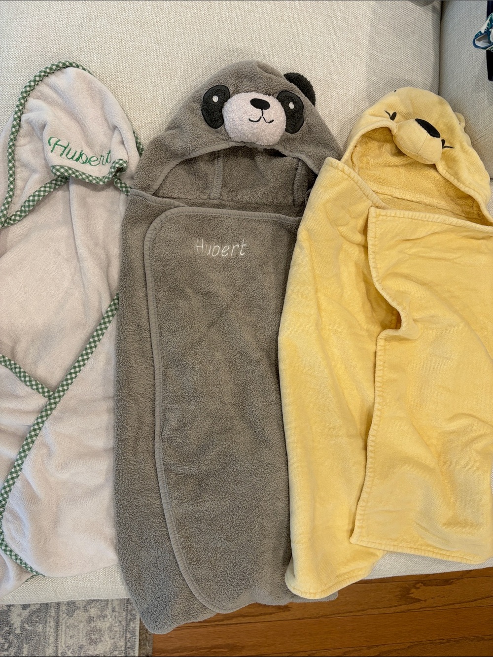 Pottery Barn Kids  & MORI Hooded Baby Towels in Yellow, Gray, White